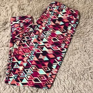 Women’s Lularoe TC2 Geometric Print Leggings EUC